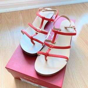 Salvatore Ferragamo red sandals